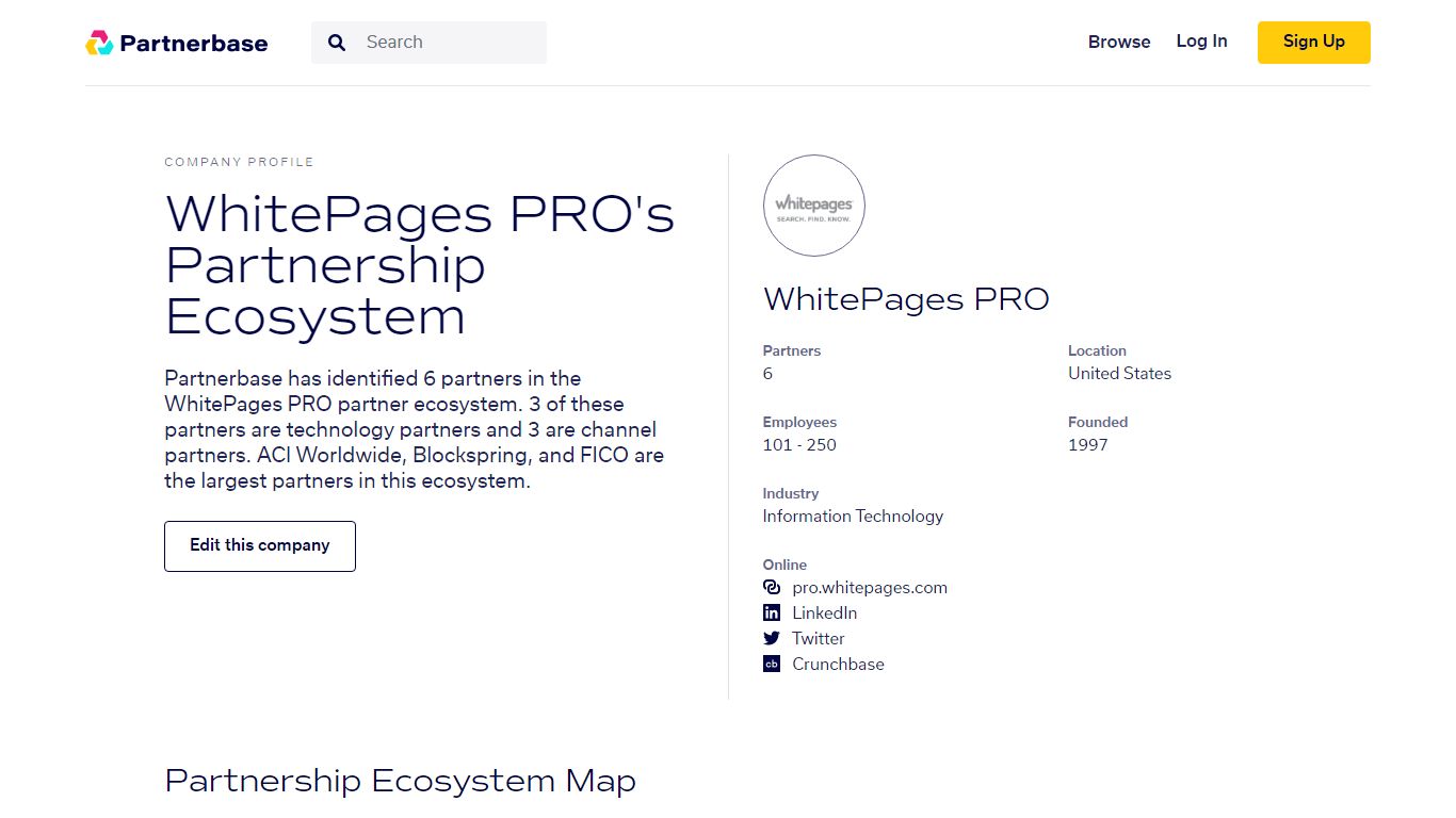 WhitePages PRO Partnerships · Partnerbase